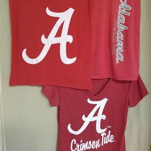 Bundle of 3 Alabama Crimson Tide T-Shirts, Size M